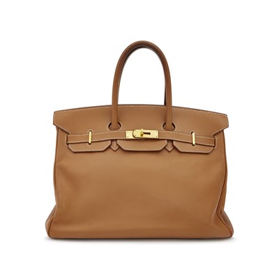 Lot 1232 - Hermès Camel Togo Leather 'Birkin 35' Bag