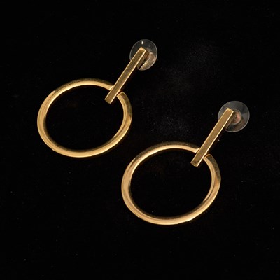 Lot 369 - Pair of Vita Fede Silver-Gilt Pendant-Earrings