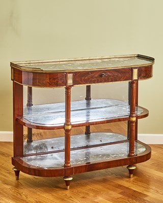 Lot 231 - Directoire Gilt-Bronze Mounted Mahogany Console-Étagere
