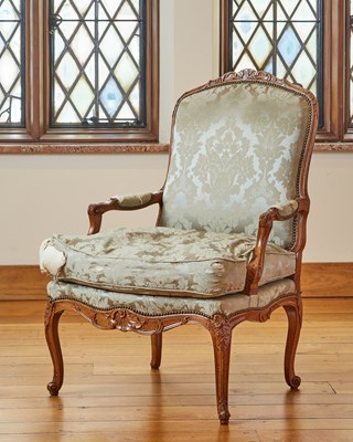 Lot 160 - Louis XV Carved Walnut Fauteuil