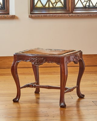 Lot 159 - Portuguese Rococo Carved Jacaranda Wood Stool