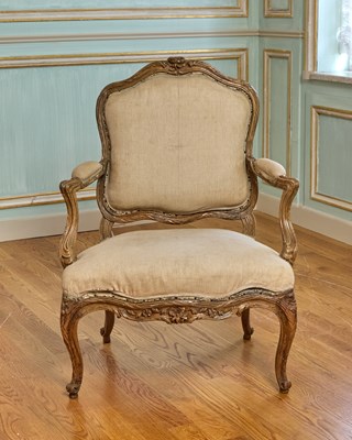 Lot 143 - Louis XV Walnut Fauteuil