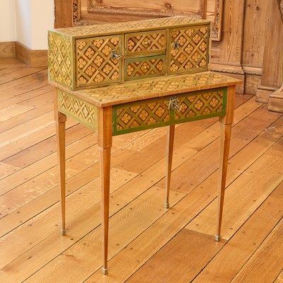 Lot 343 - Louis XVI Tulipwood and Marquetry Inlaid Bonheur du Jour