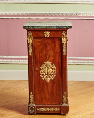 Lot 315 - Empire Gilt-Bronze Mounted Mahogany Bedside Cabinet