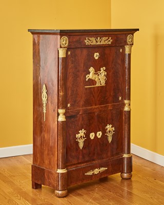 Lot 317 - Empire Gilt-Bronze Mounted Mahogany Secretaire à Abattant