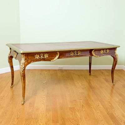 Lot 127 - Large Louis XV Gilt-Bronze Kingwood Bureau Plat