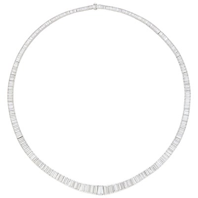 Lot 140 - Platinum and Diamond Necklace