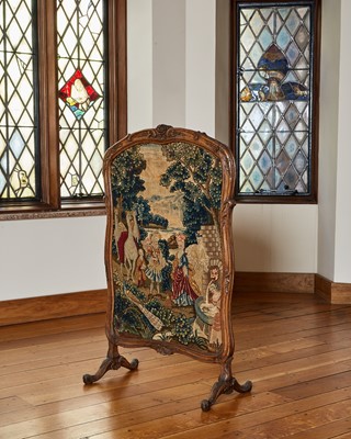 Lot 108 - Louis XV Needlework Upholstered Walnut Firescreen