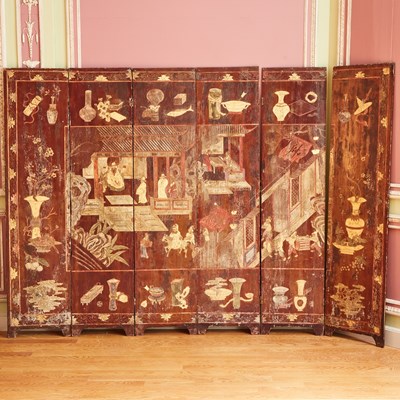 Lot 117 - Chinese Coromandel Six Panel Screen