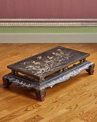 Lot 114 - Japanese Lacquer and Mother-of-Pearl Inlaid Low Table