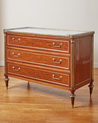 Lot 301 - Louis XVI Marble Top Acajou Commode