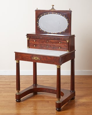 Lot 180 - Empire Gilt-Bronze Mounted Mahogany Lady's Desk / Makeup Table