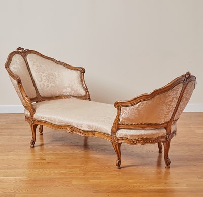 Lot 105 - Louis XV Carved Beechwood Chaise Longue