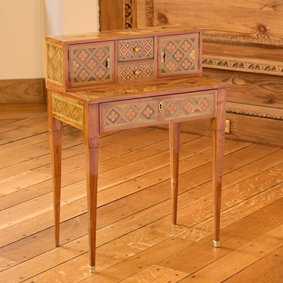 Lot 342 - Louis XVI Kingwood Marquetry and Parquetry Bonheur du Jour