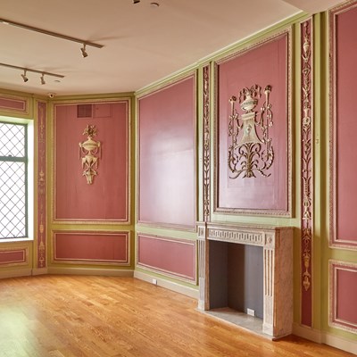 Lot 347 - Italian Neoclassical Green and Mauve Painted Room Paneling