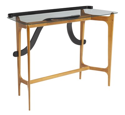 Lot 785 - Ico Parisi Stained and Lacquered Wood and Glass Console