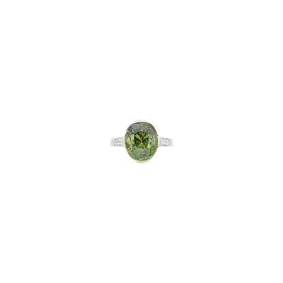 Lot 79 - White Gold, Alexandrite and Diamond Ring
