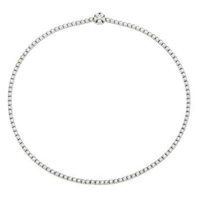 Lot 1047 - Platinum and Diamond Necklace