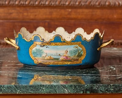 Lot 277 - Louis XVI Blue Painted Tôle Jardiniere