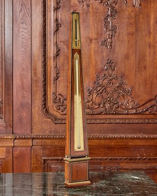Lot 274 - Fine Louis XVI Ormolu-Mounted Acajou and Ebony Thermometer and Barometer