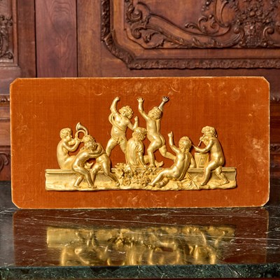 Lot 271 - Louis XVI Gilt Bronze Cherub Plaque