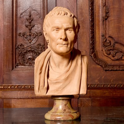 Lot 268 - Terracotta Bust of a  Jean Jacques Rousseau