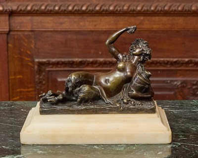 Lot 261 - Bronze Figure of a Reclining Satyress