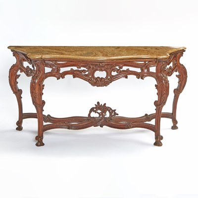 Lot 118 - Rococo Style Carved Walnut Console