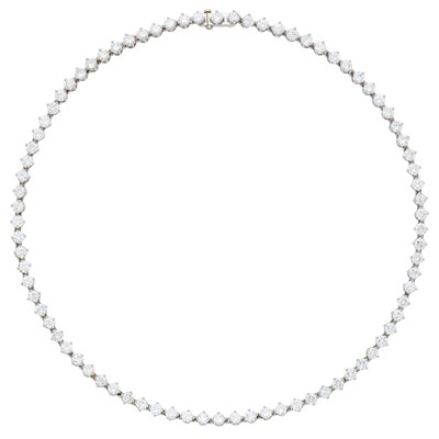 Lot 170 - Tiffany & Co. Platinum and Diamond Necklace
