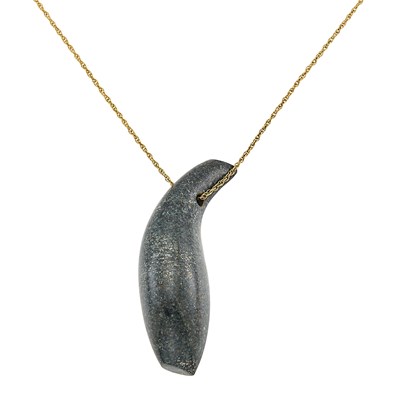 Lot 1151 - Tiffany & Co., Frank Gehry Lemurian Jade 'Fish' Pendant with Gold Chain Necklace