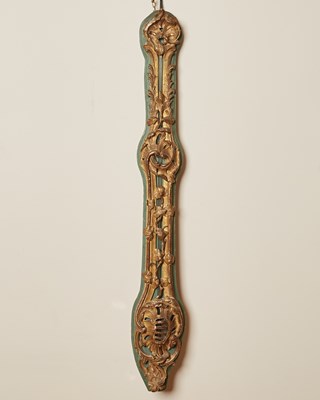 Lot 202 - Louis XV Parcel-Gilt and Painted Wood Barometer