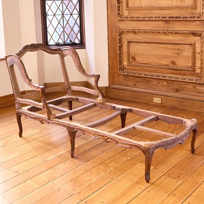 Lot 107 - Louis XV Carved Walnut Chaise Longue Frame