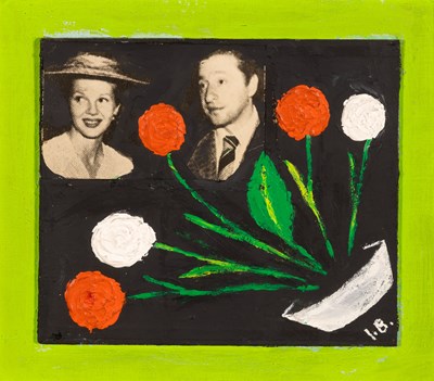 Lot 653 - An original Irving Berlin painting with a portrait of Harold Arlen and wife Anya Taranda