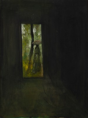 Lot 657 - An original Geoffrey Holder painting titled "Stepping Out"