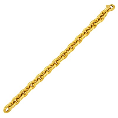 Lot 1029 - Gold Curb Link Bracelet