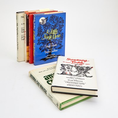 Lot 272 - Six first and early book editions of Stephen Sondheim musicals