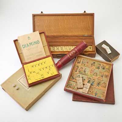 Lot 119 - Six games, many featuring dominos