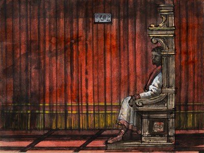 Lot 600 - An original Eugene Berman set design for the 1963 production of Otello