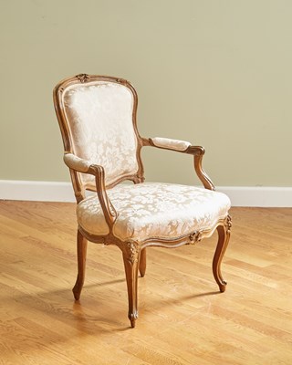 Lot 183 - Louis XV Carved Beechwood Fauteuil