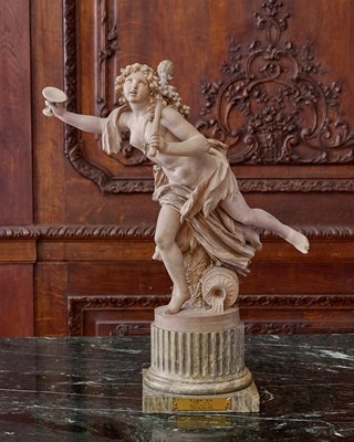 Lot 173 - French Terracotta Figure of a Running Bacchante