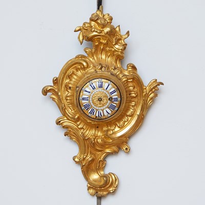 Lot 171 - Louis XV Gilt-Bronze Miniature Wall Clock