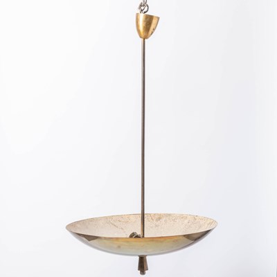 Lot 771 - Italian Mid-Century Brass Pendant Ceiling Fixture