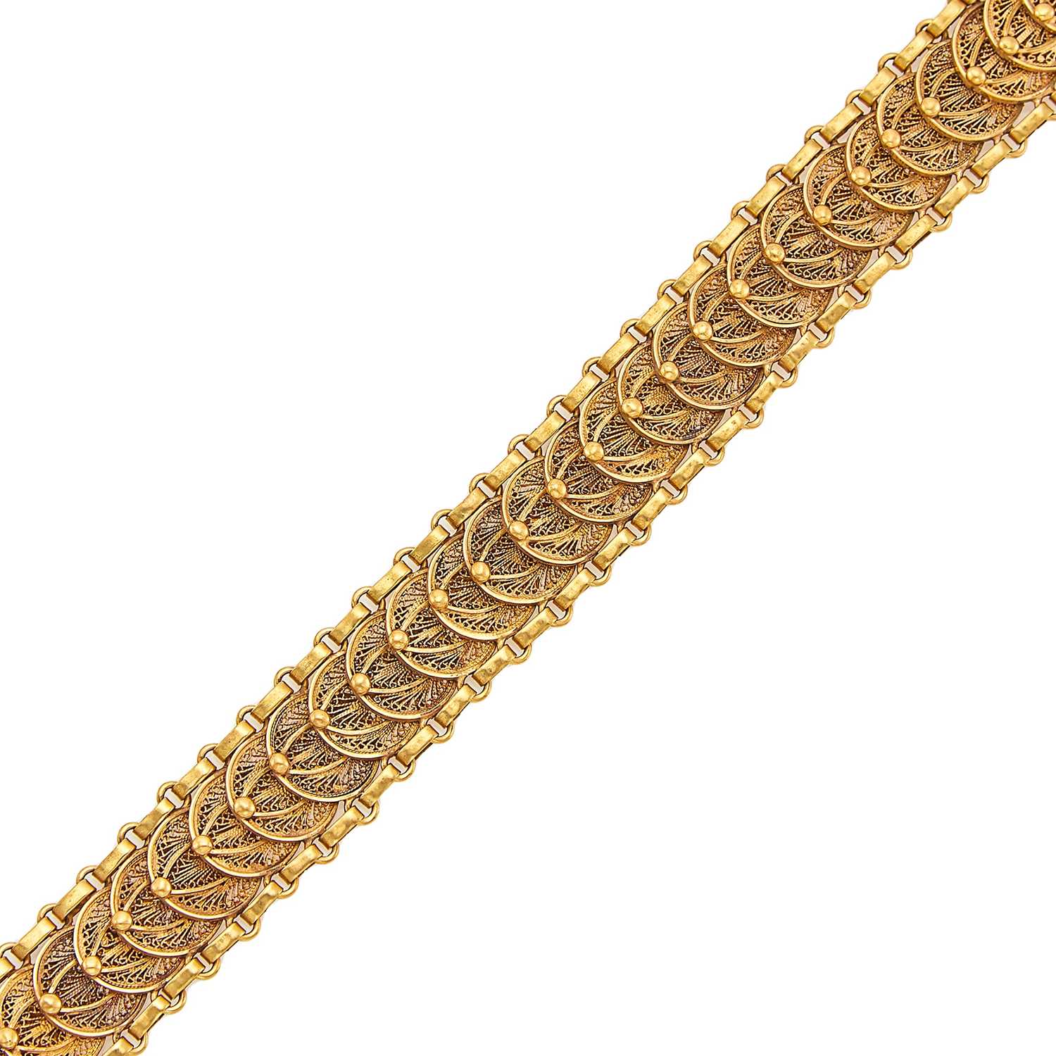 Lot 1186 - Gold Link Bracelet