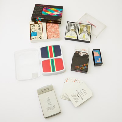 Lot 433 - Six decks of cards  made by artists