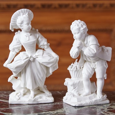 Lot 442 - TWO SEVRES BISCUIT PORCELAIN FIGURES, ‘LA DANSEUSE’ AND ‘LE JEUNE SUPPLIANT’