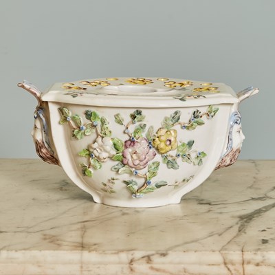 Lot 461 - FRENCH PORCELAIN PIERCED BOUGH-POT