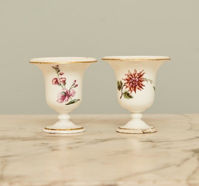 Lot 451 - TWO VINCENNES PORCELAIN MINIATURE VASES (VASE PARSEVAL)