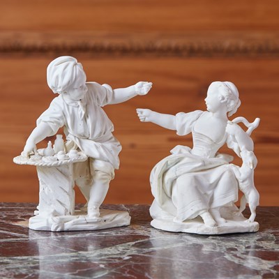 Lot 413 - Pair of Sèvres Biscuit Porcelain Figures