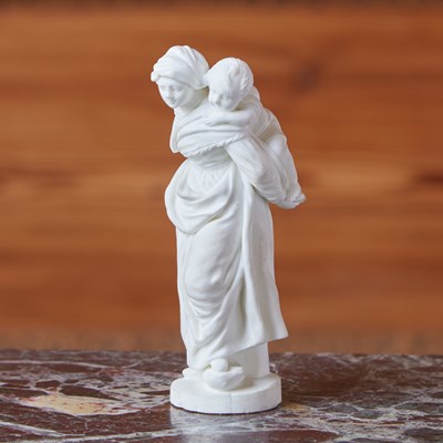 Lot 414 - French Biscuit Porcelain Group of a Mother and Child