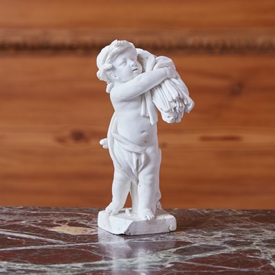 Lot 480 - SEVRES BISCUIT PORCELAIN FIGURE EMBLEMATIC OF SUMMER, ‘L’ETE’